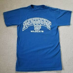 VINTAGE Kentucky Wildcats Blue Unisex Tshirt Puffy Paint Logo